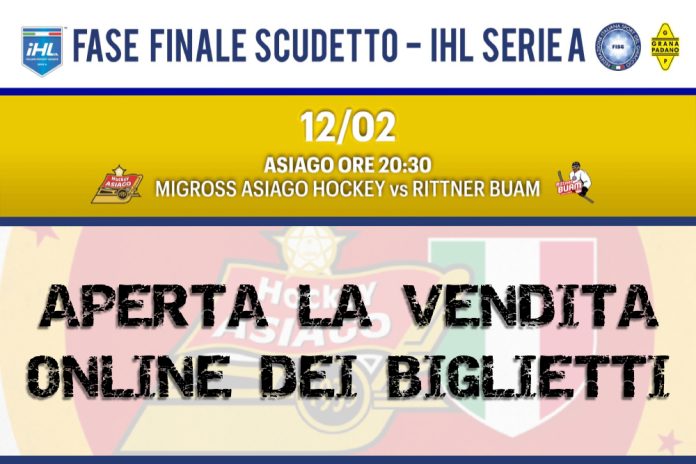 Asiago Hockey Finali Scudetto biglietti online tikets