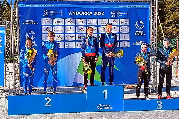 Mondiali Winter Triathlon Andorra Mixed Relay 2x Franco Pesavento Sandra Mairhofer