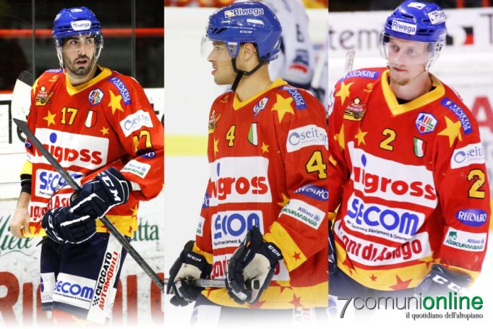 Asiago Hockey Lorenzo Casetti Gregorio Gios Francesco Forte