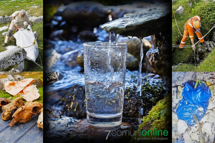 Recuperanti di Montagne Terzo Patrimonio - Busa del Molton Acqua sorgente pericolo inquinamento rifiuti