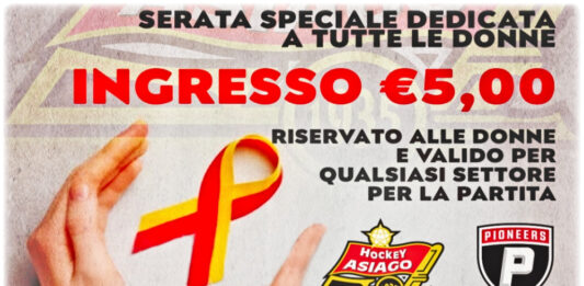 Asiago ICE Hockey League - Pala Hodegart - Giornata contro violenza sulle donne - evento WOMEN-FIRST