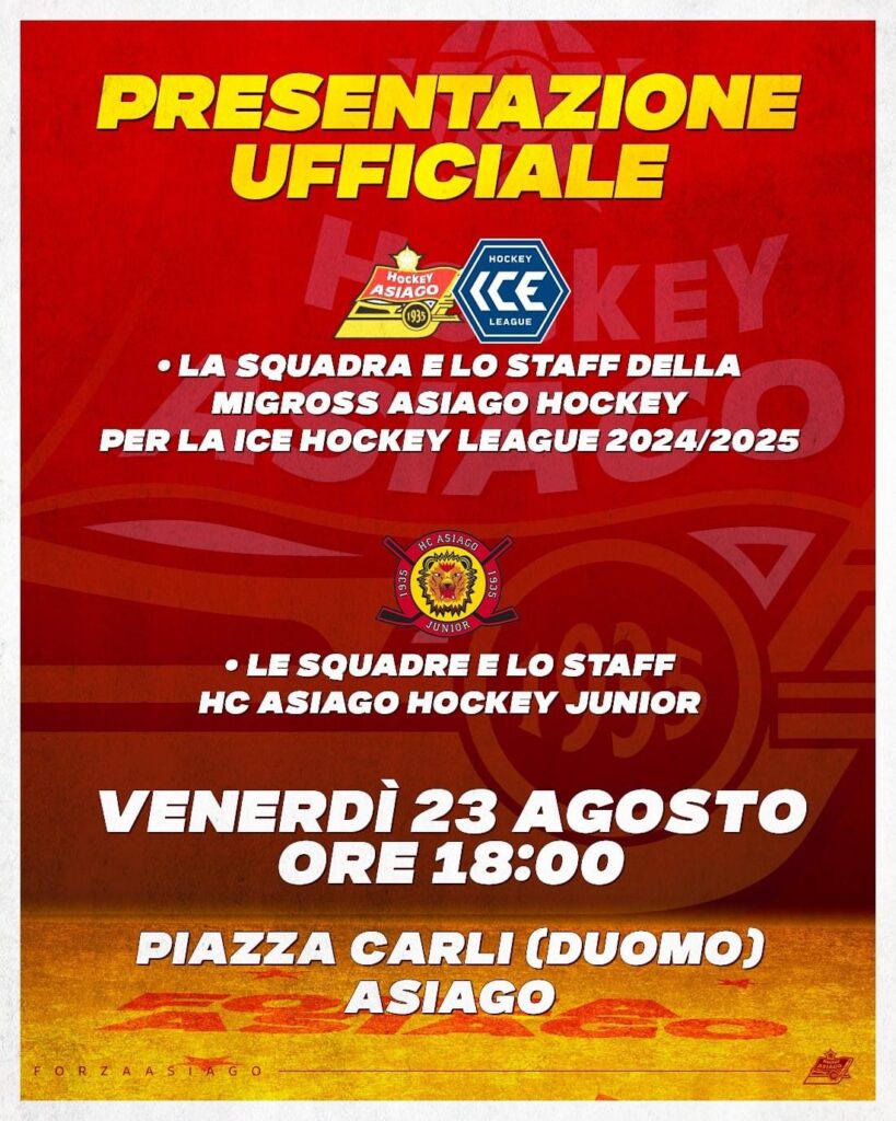 Presentazione squadra Asiago Hockey