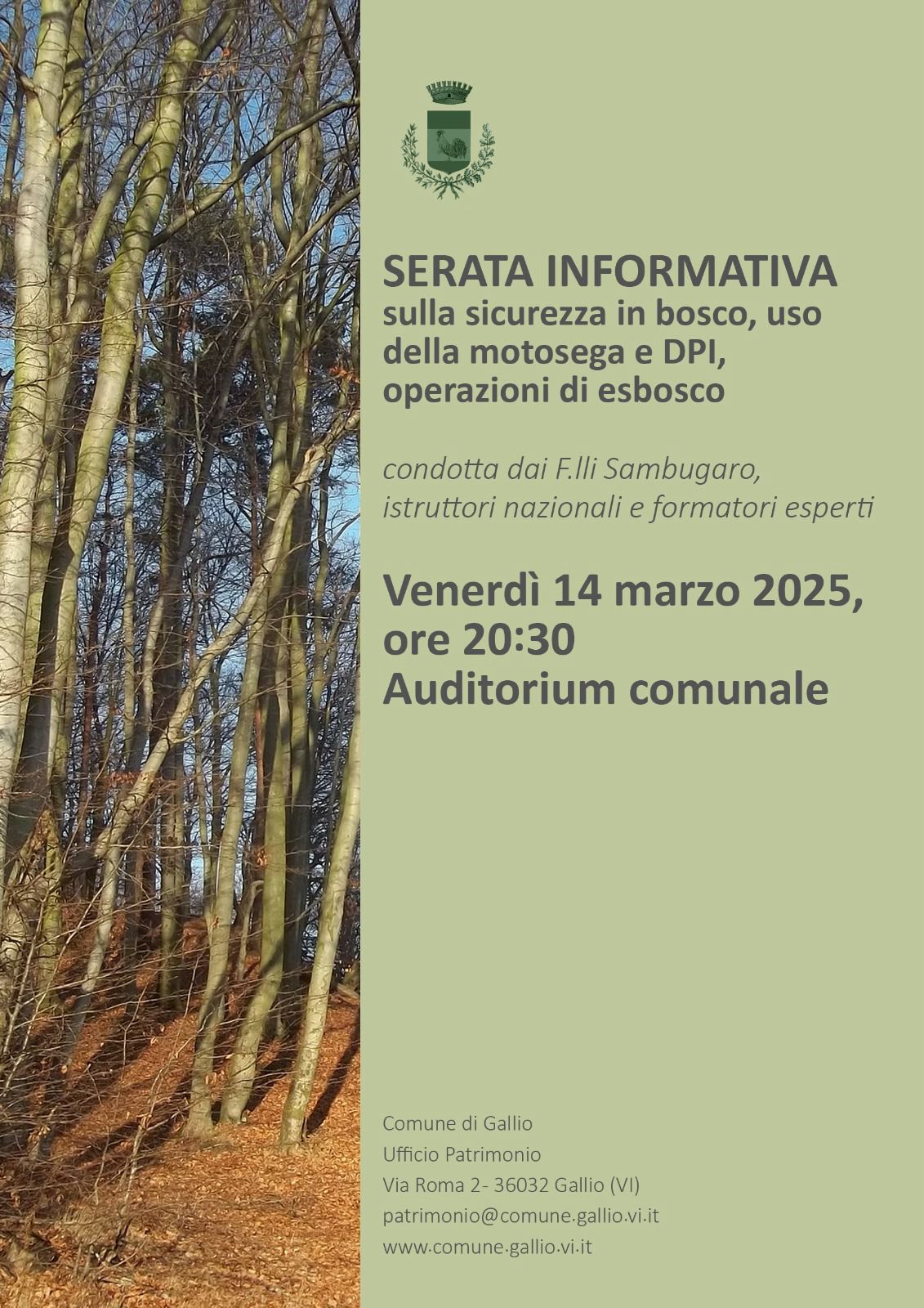 Serata formativa lavori forestali - Gallio